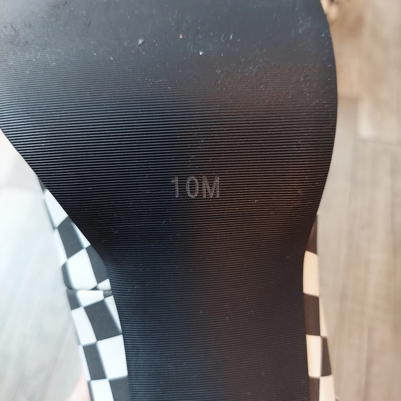 Delias Dolls Kill Tunnel Vision Checkered Mary Jane Heel 10 Black White - Picture 7 of 12